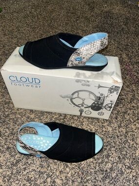 Cloud Footwear Piton Boa Cuteness Leather Sandal Women Size 36 EU Snake Print